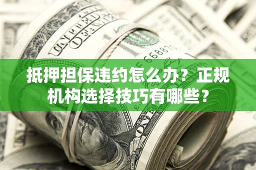 武汉抵押担保违约怎么办？正规机构选择技巧有哪些？