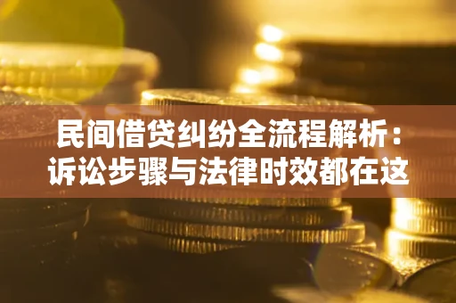 武汉民间借贷纠纷全流程解析：诉讼步骤与法律时效都在这儿了